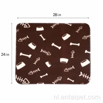 Puppy warme print fleece gooi deken 5 pack